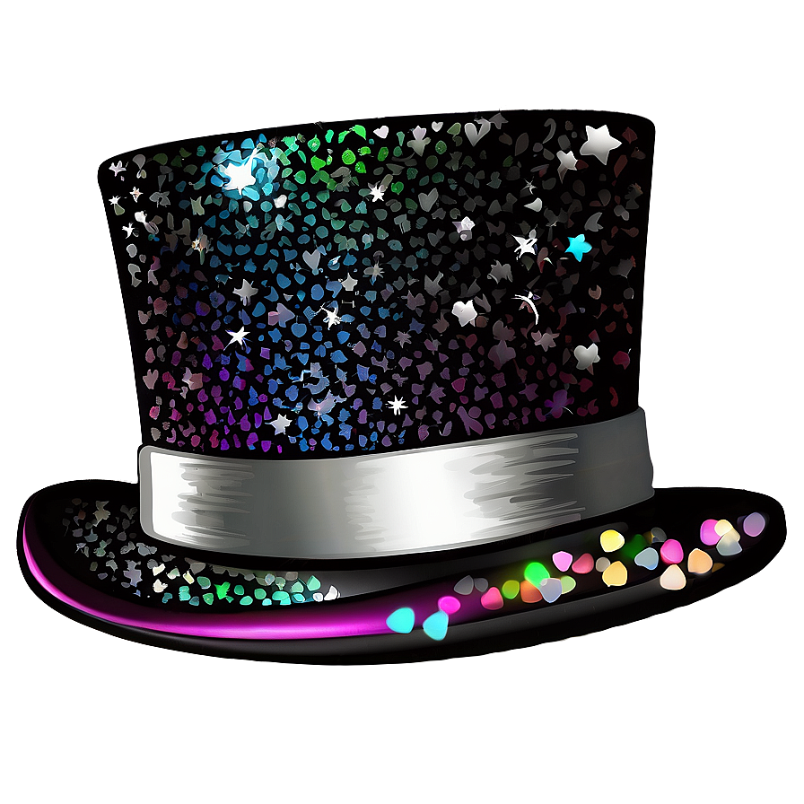 Sparkling Glitter Top Hat PNG 78 PNG image with a transparent background, free high-resolution download