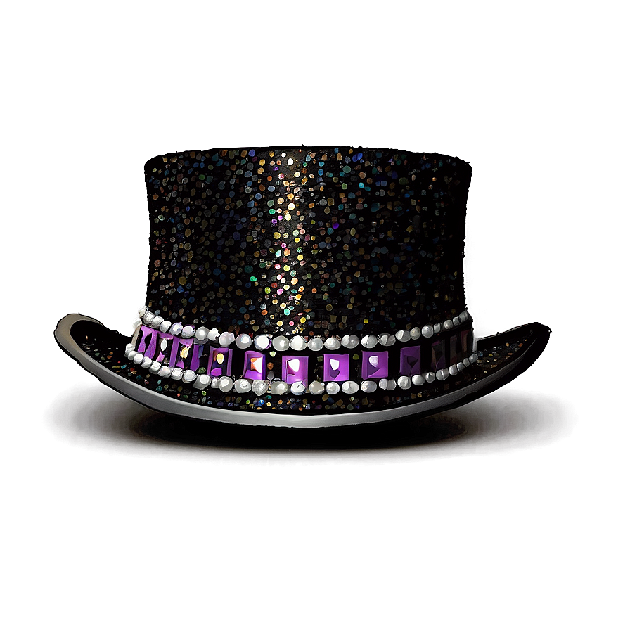 Sparkling Glitter Top Hat PNG fwy PNG image with a transparent background, free high-resolution download