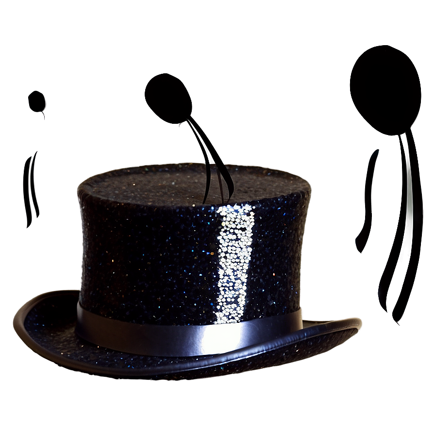 Sparkling Glitter Top Hat PNG lul PNG image with a transparent background, free high-resolution download