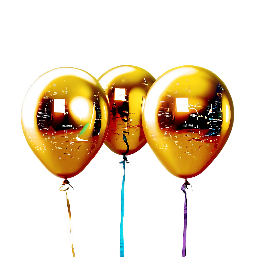 Sparkling Gold Balloon Png Bqv98