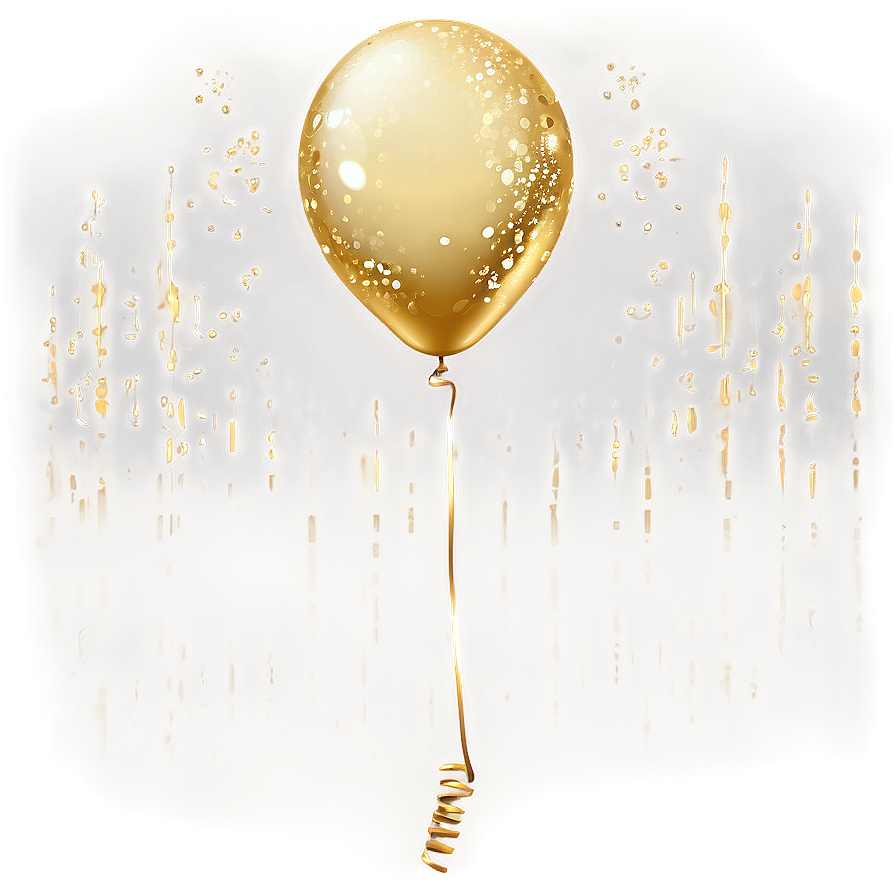 Sparkling Gold Balloon PNG dwa14 PNG image with a transparent background, free high-resolution download