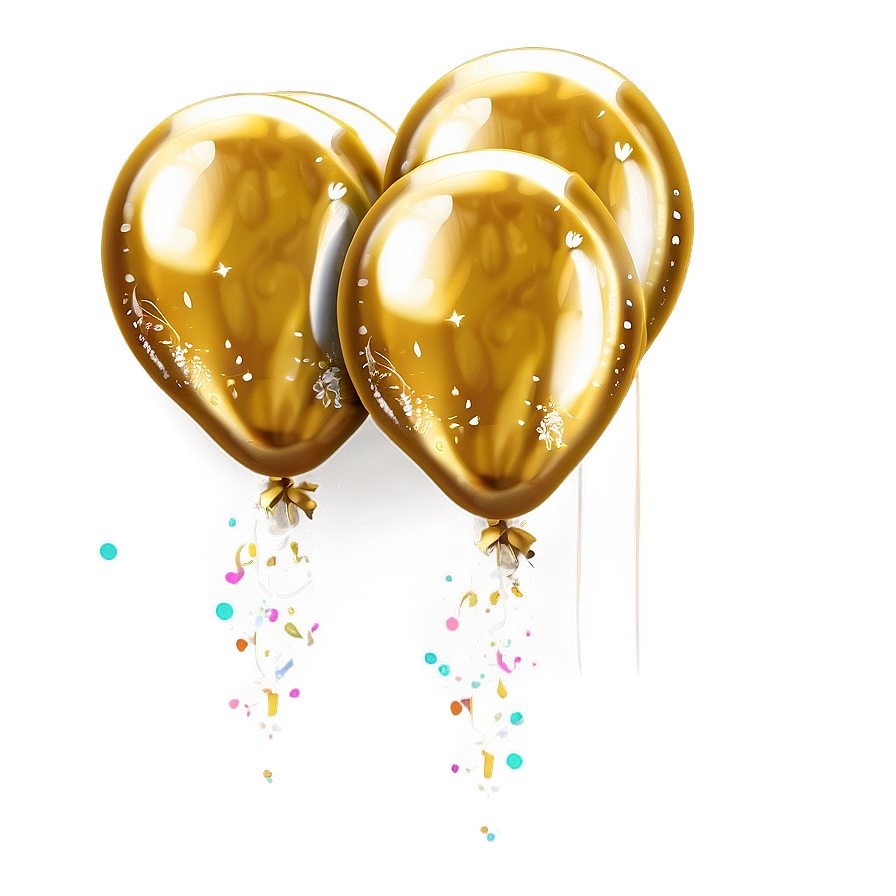 Sparkling Gold Balloon PNG syf PNG image with a transparent background, free high-resolution download