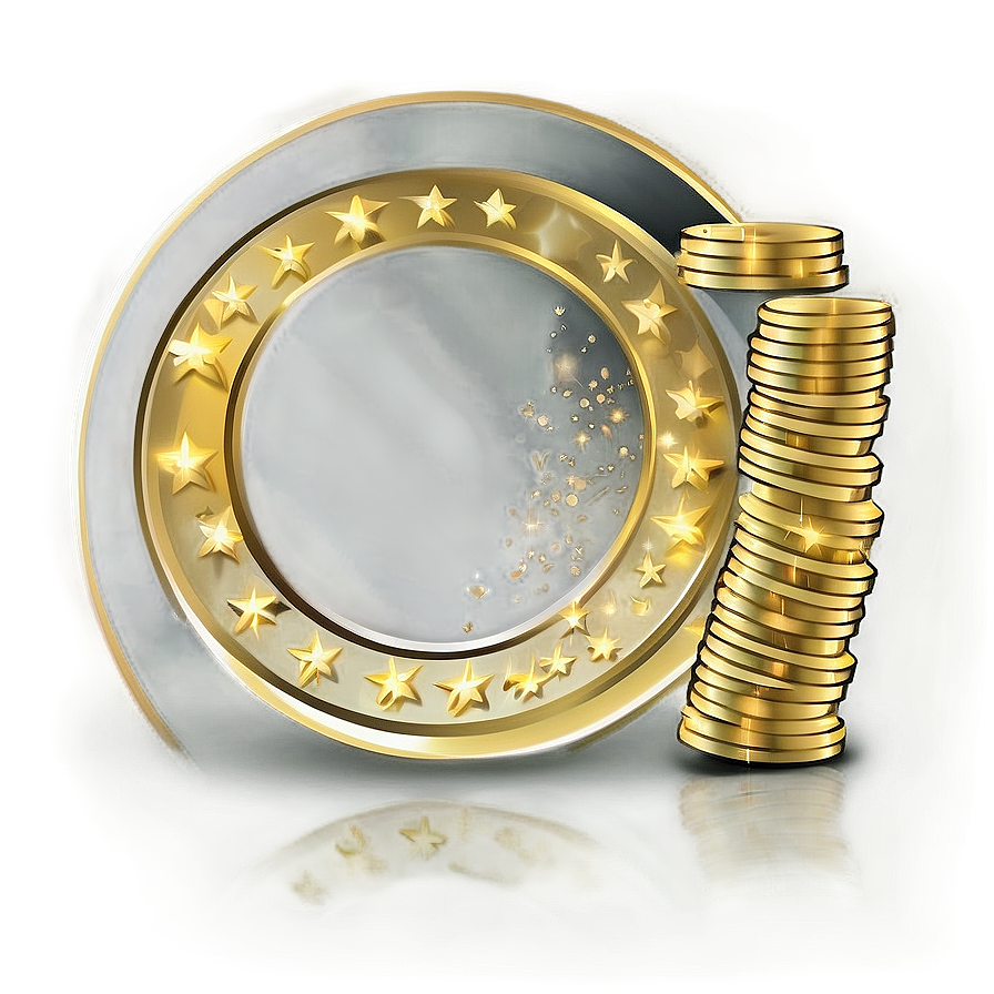 Sparkling Gold Coin PNG 05032024 PNG with transparent background
