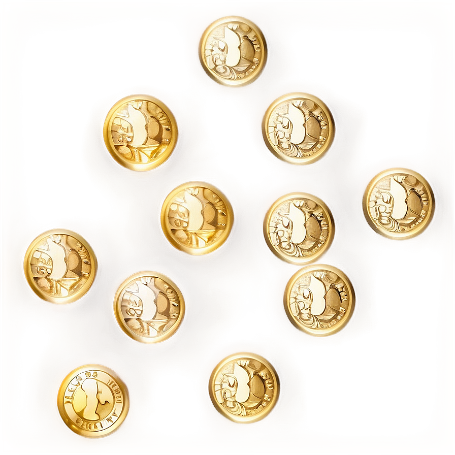 Sparkling Gold Coin PNG dec PNG with transparent background