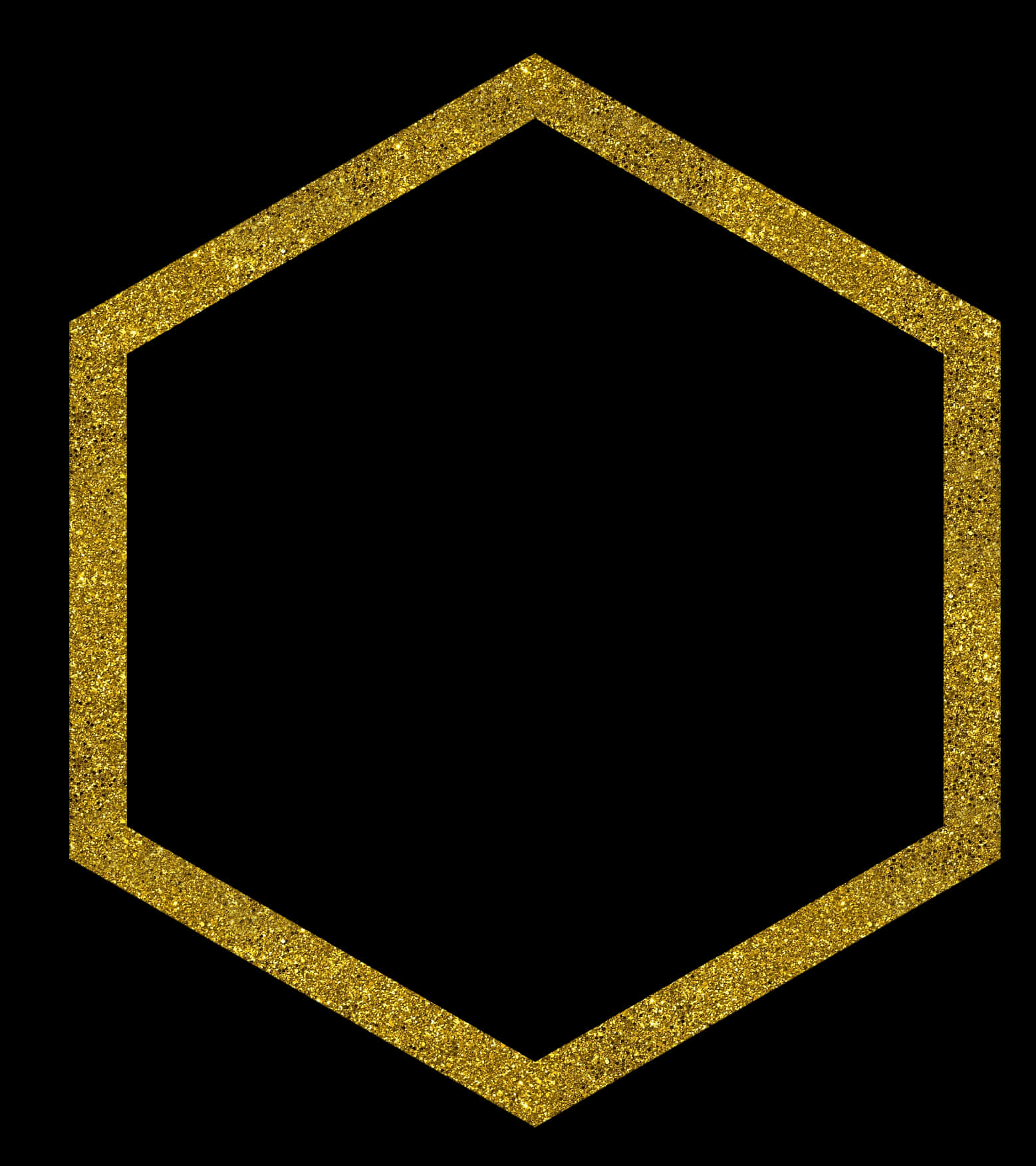 Sparkling Gold Hexagon Frame