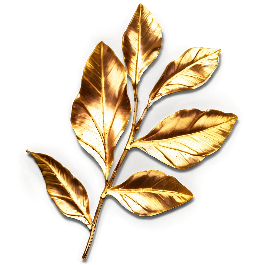 Sparkling Gold Leaves Overlay Png Vkf