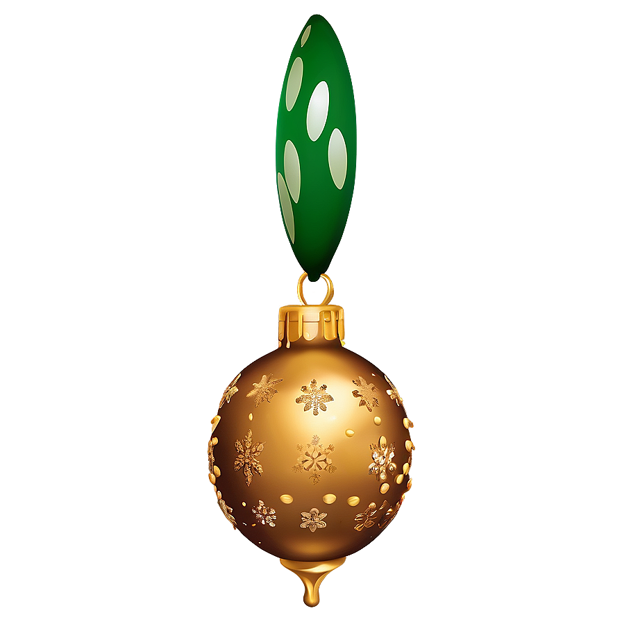 Sparkling Gold Xmas Ornament Png Xhp37