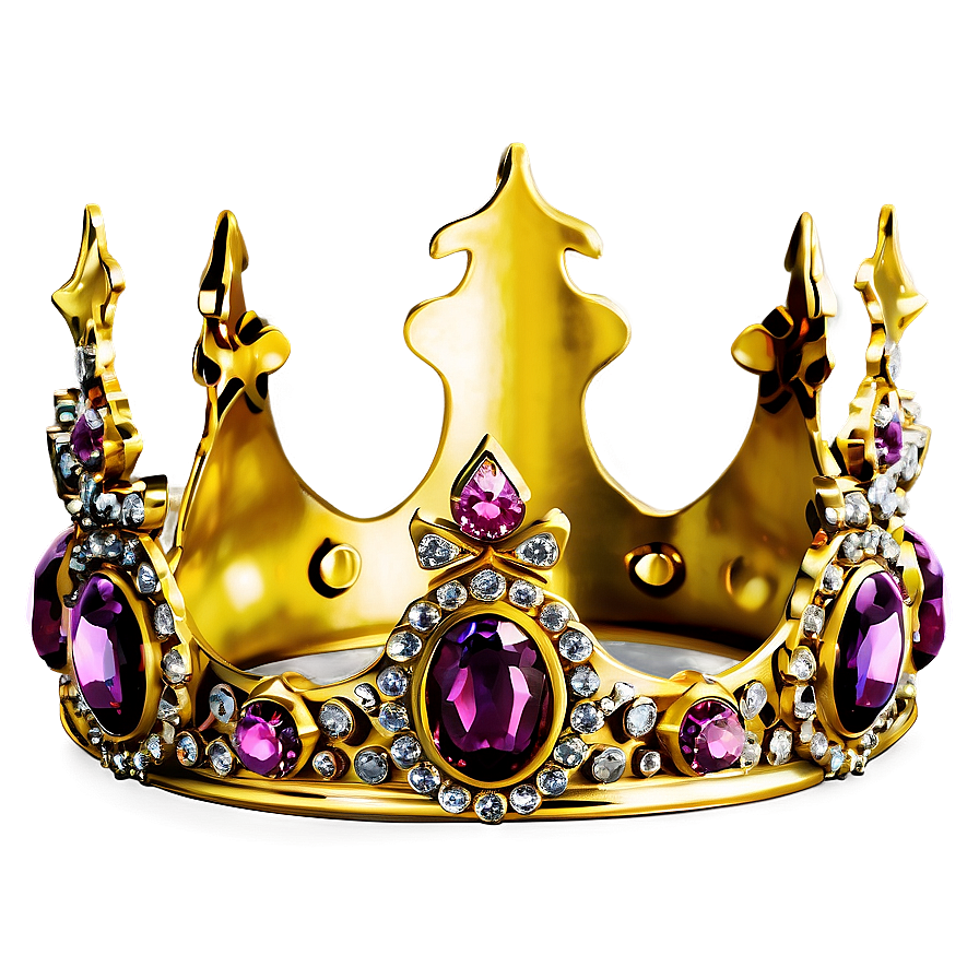 Sparkling Golden Crown Png Xhx