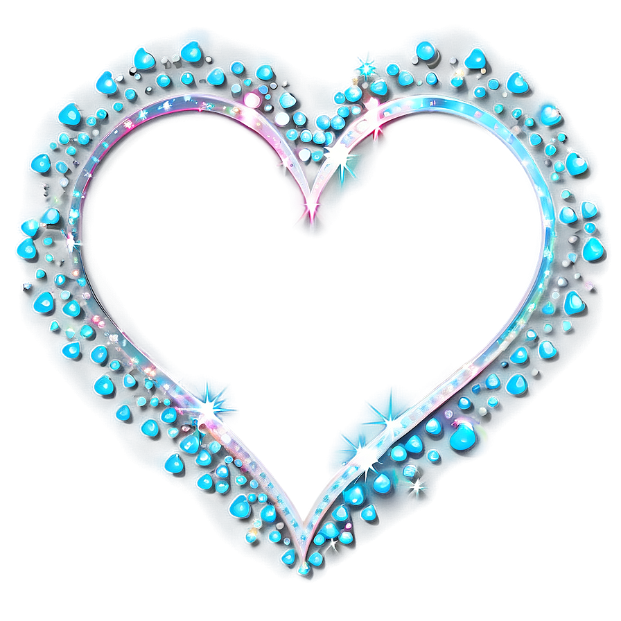 Sparkling Heart Outline Png 75