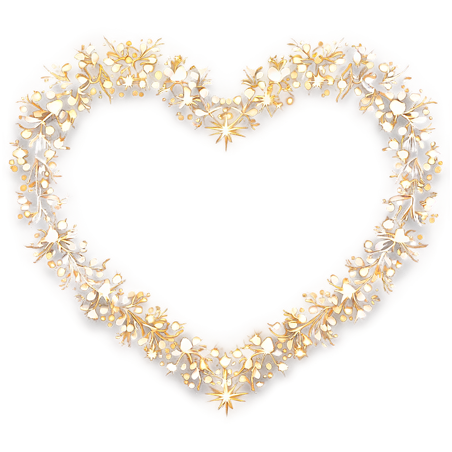 Sparkling Heart Outline Png Umm55