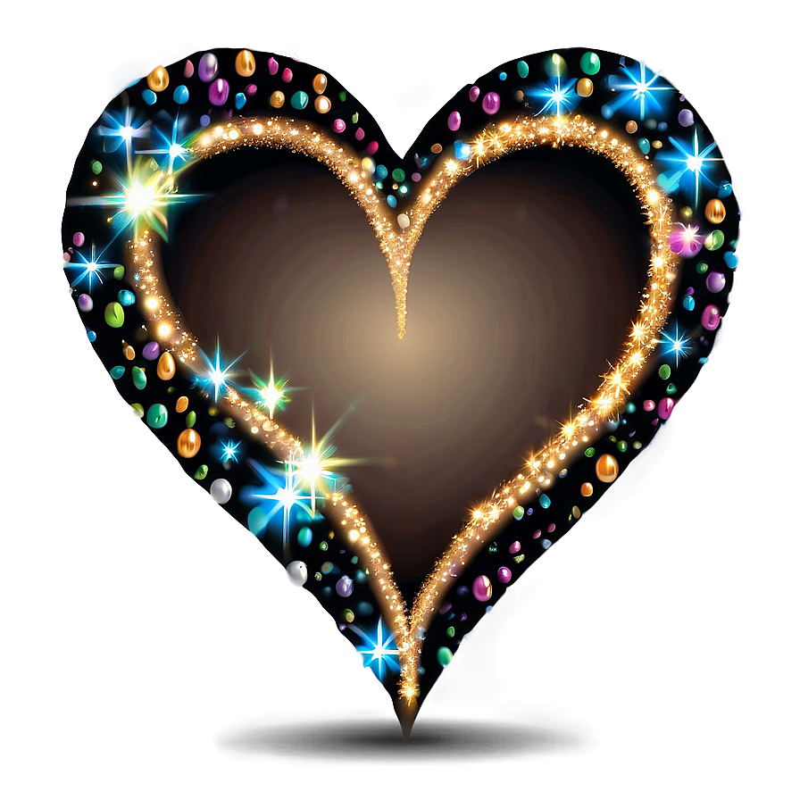 Sparkling Heart Vector Png 22