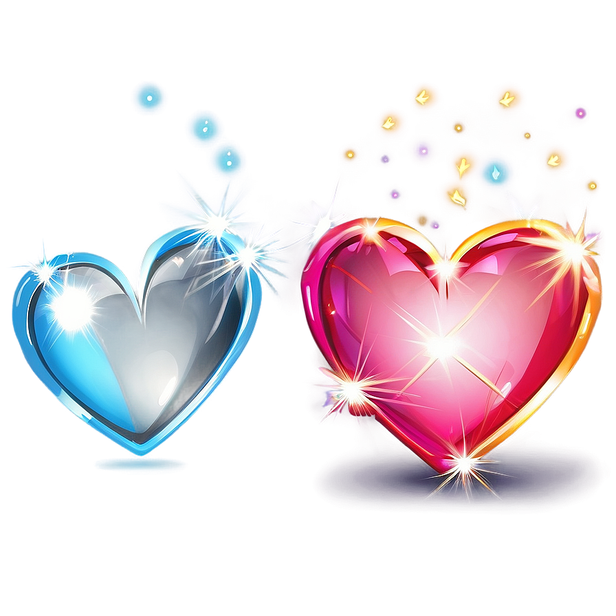 Sparkling Heart Vector Png 9