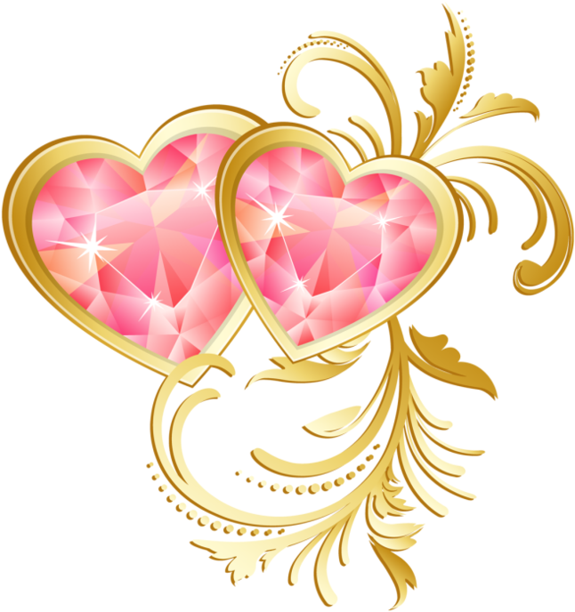 Sparkling Hearts Golden Flourish