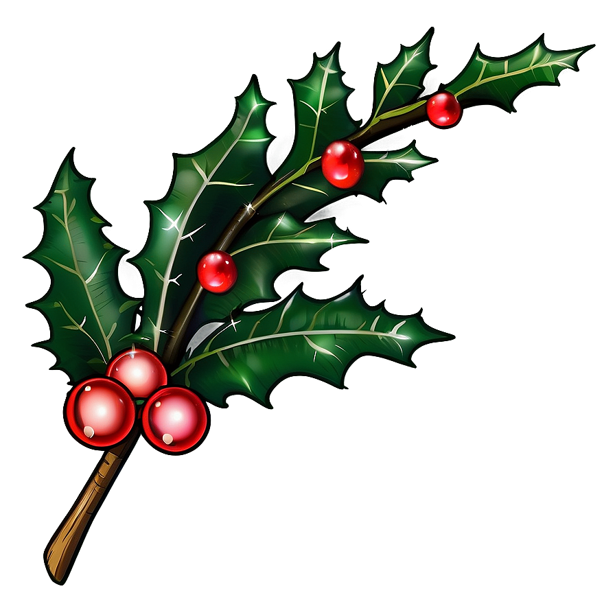 Sparkling Holly Png 05252024