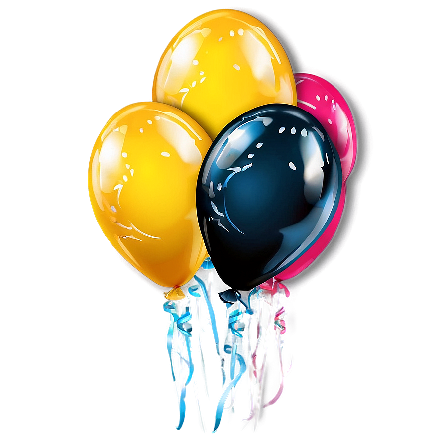 Sparkling New Year Balloon Png 1