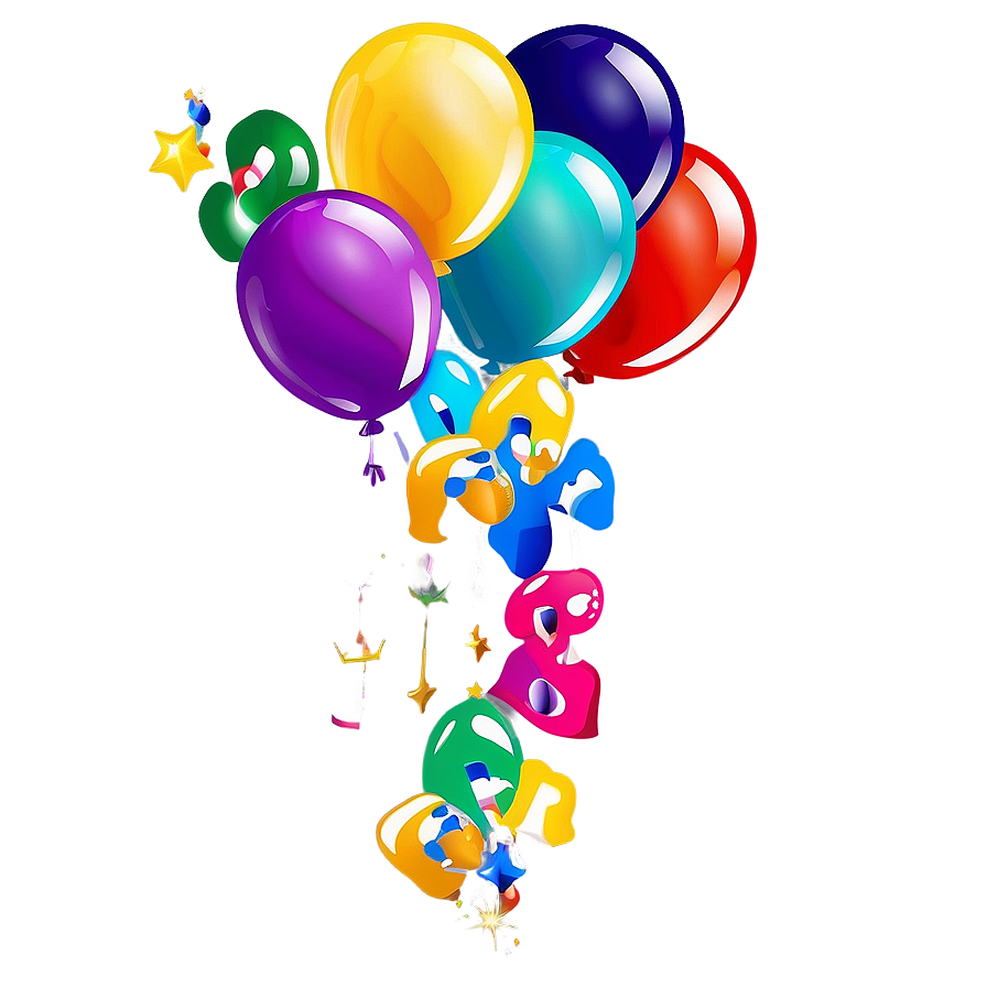 Sparkling New Year Balloon Png 76