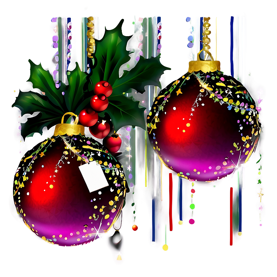 Sparkling New Year Decorations Png Hpw68