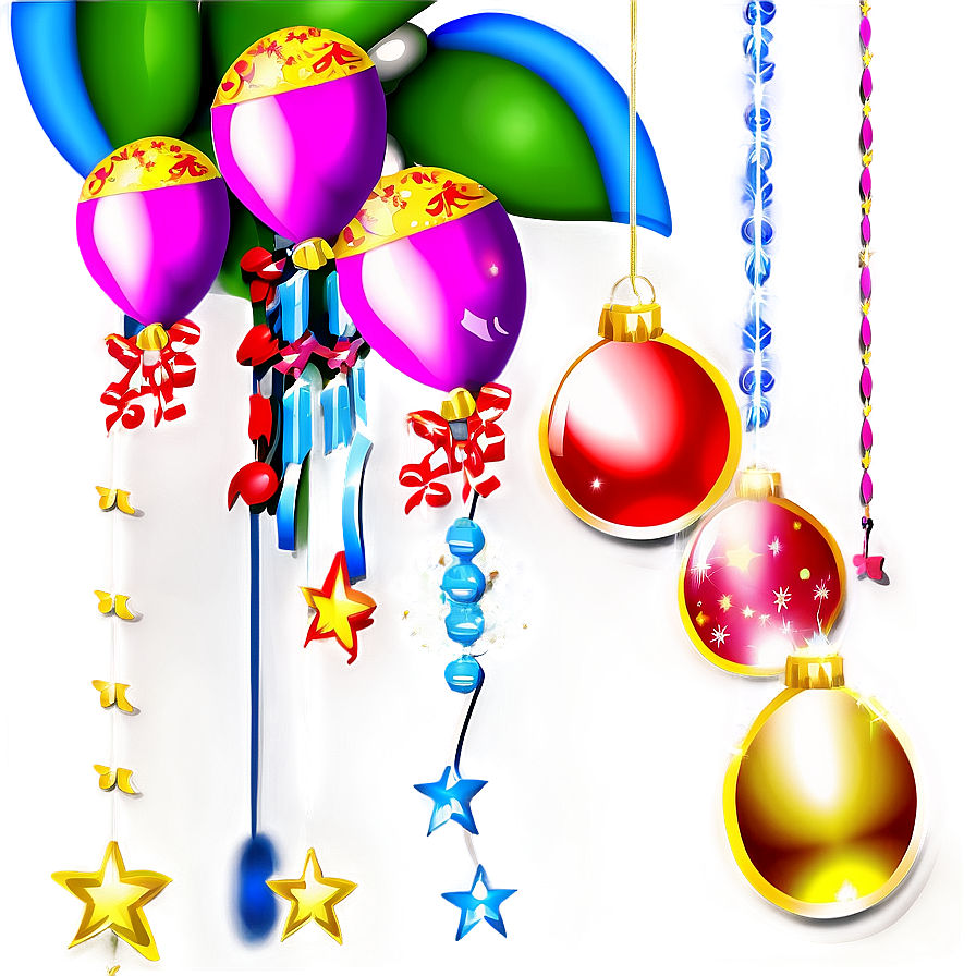 Sparkling New Year Decorations Png Txl