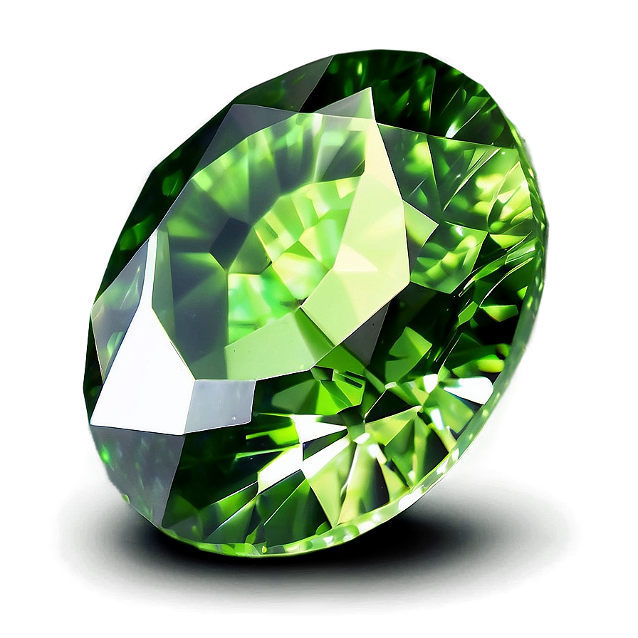 Sparkling Peridot Stone Png Qms