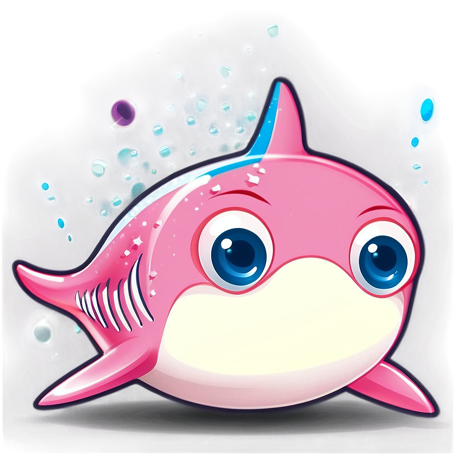 Sparkling Pink Baby Shark Png 05262024