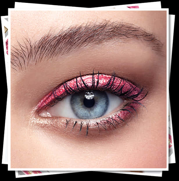 Sparkling Pink Eyeshadow Closeup