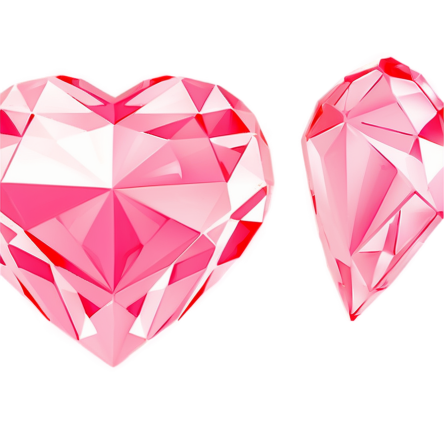 Sparkling Pink Heart Diamond Png 99