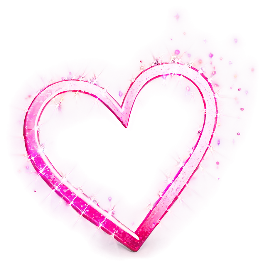 Sparkling Pink Heart Picture PNG 80 PNG with transparent background