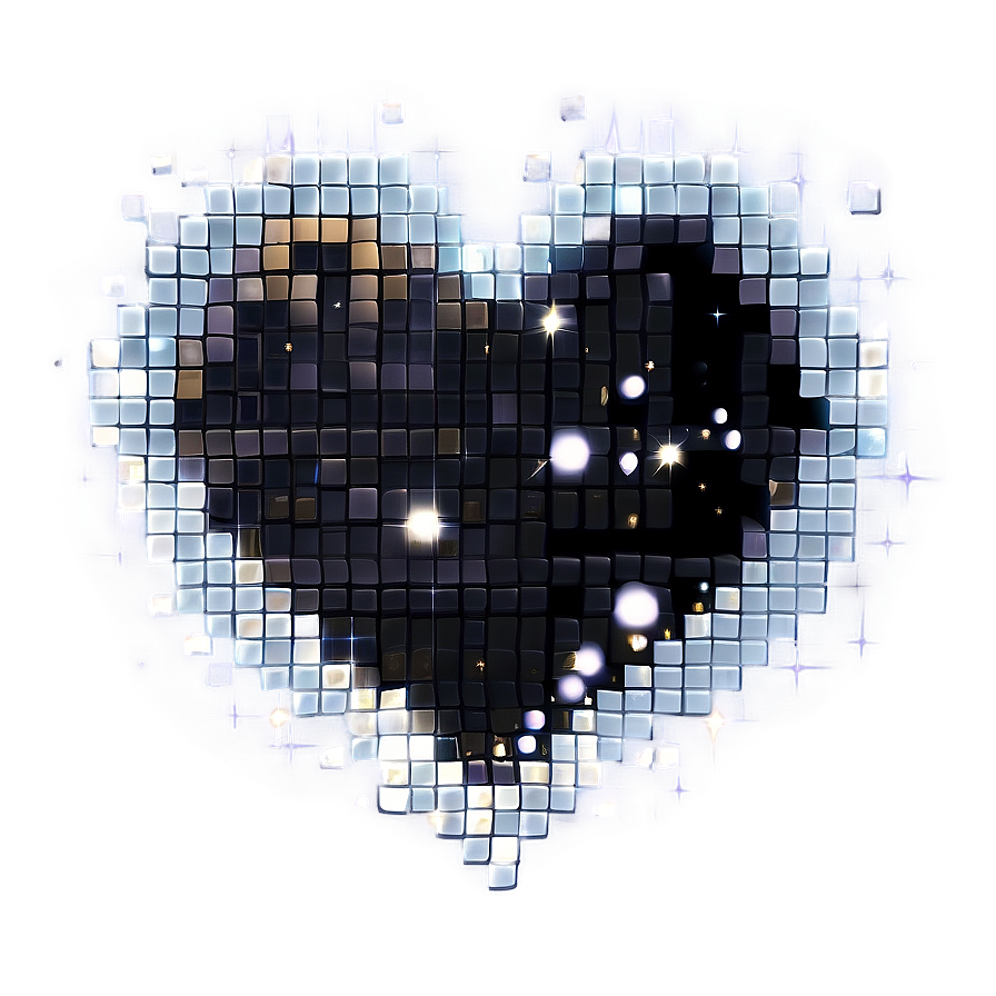 Sparkling Pixel Heart Png 1