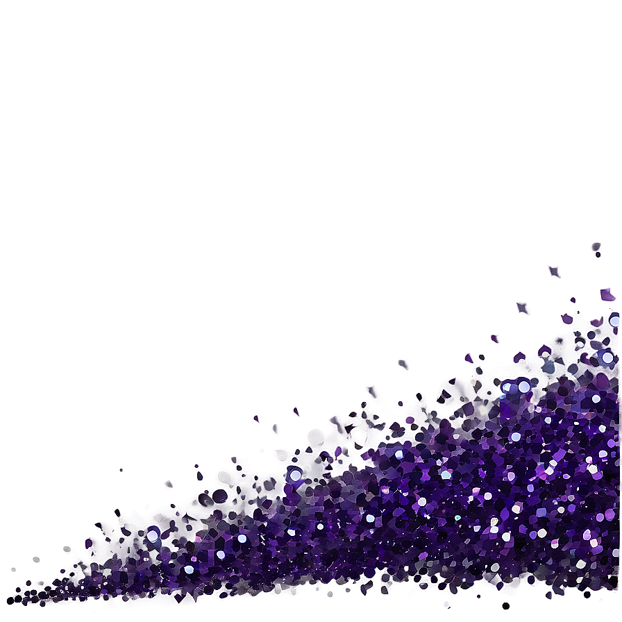 Sparkling Purple Glitter Border Png 64