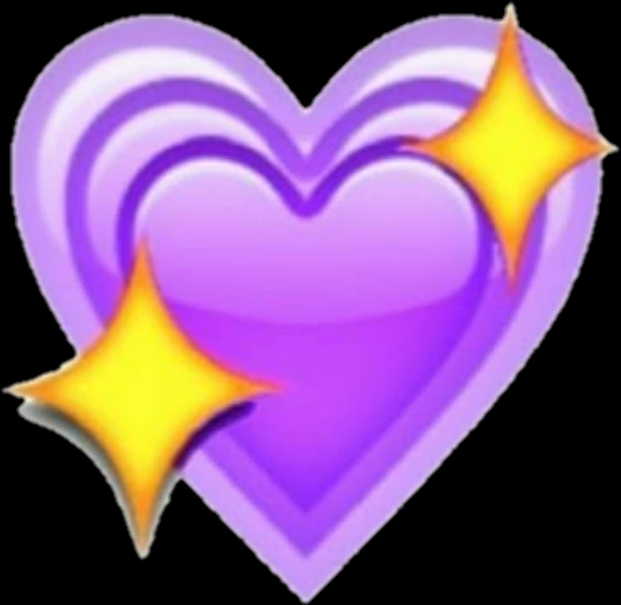 Sparkling Purple Heart Emoji