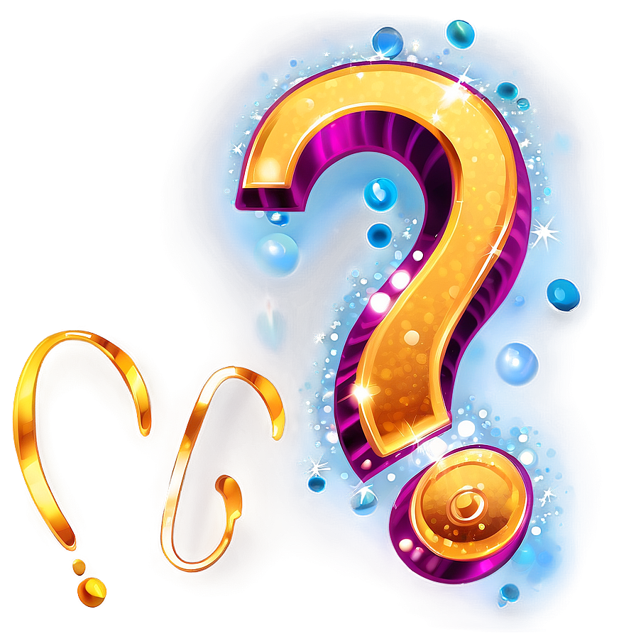 Sparkling Question Mark Transparent Png 05262024