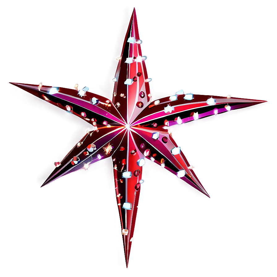 Sparkling Red Star Png 69