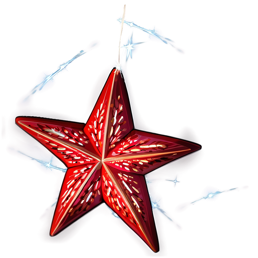 Sparkling Red Star Png Xhc