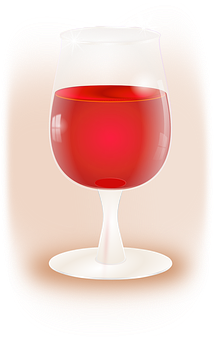 Sparkling Red Wine Glass PNG with transparent background