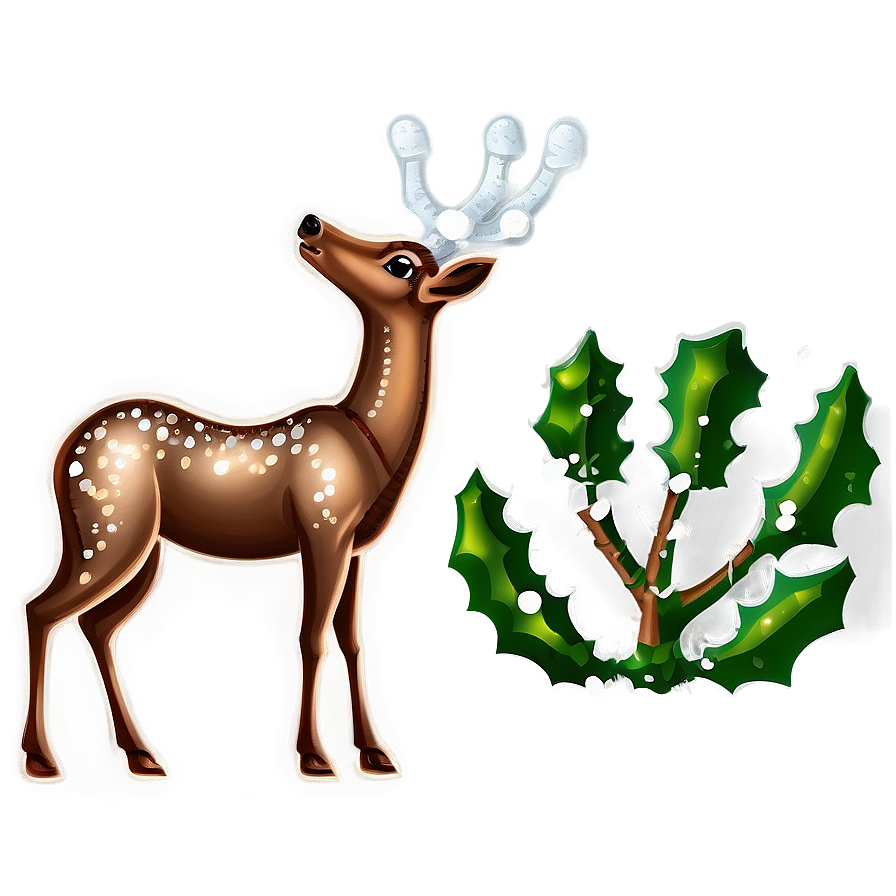 Sparkling Reindeer Png 05212024