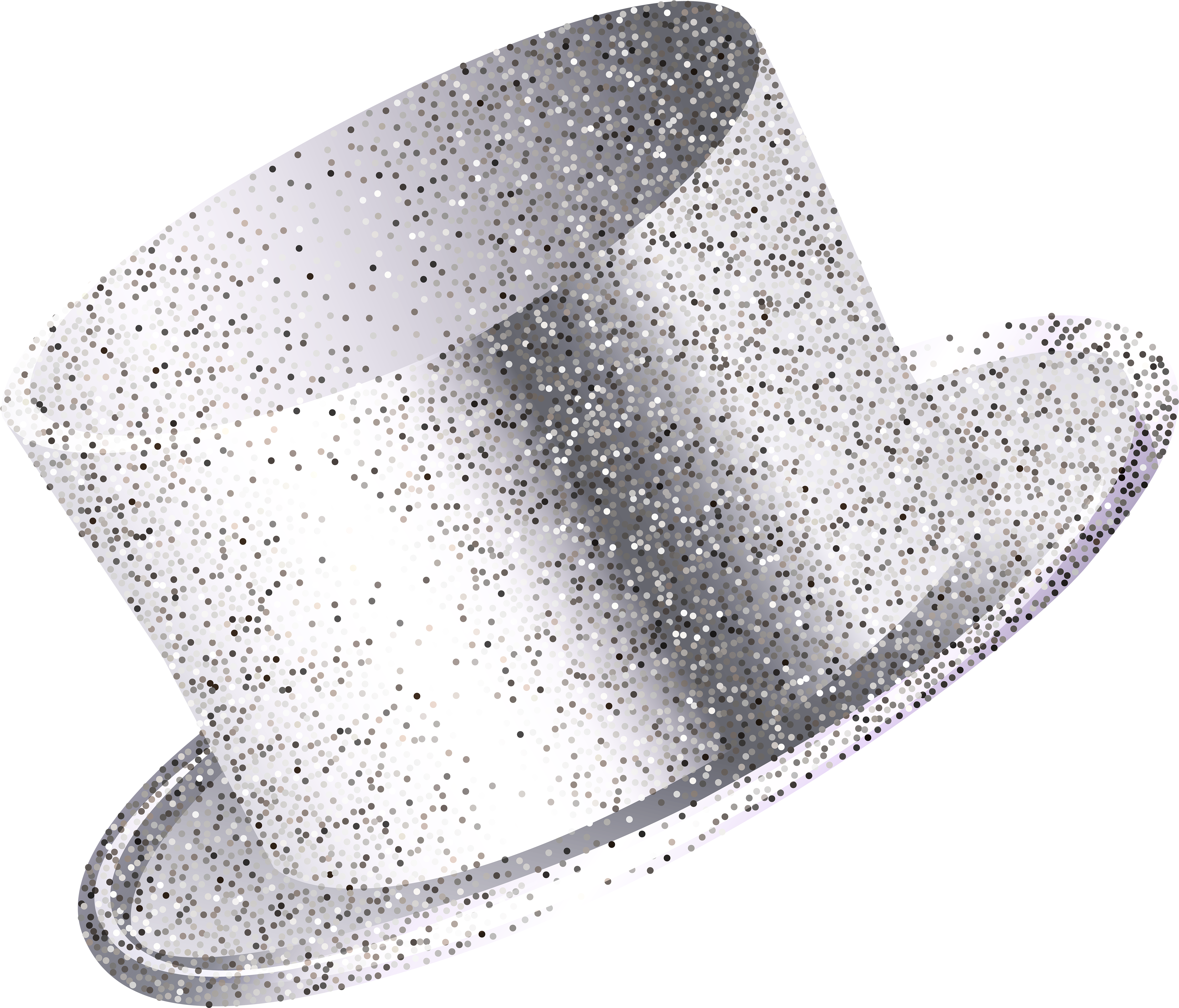 Sparkling Silver Top Hat New Year Celebration