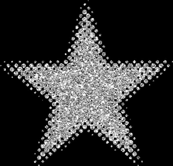Sparkling Star Glitter Texture PNG with transparent background