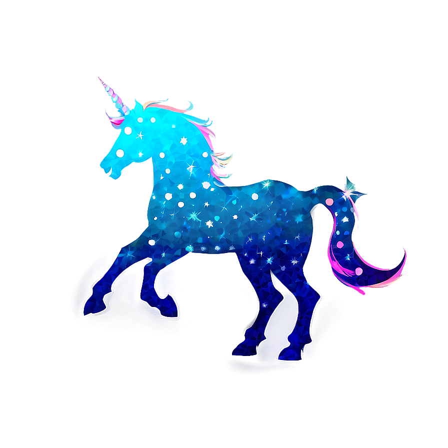 Sparkling Unicorn Silhouette PNG 48 PNG image with a transparent background, free high-resolution download