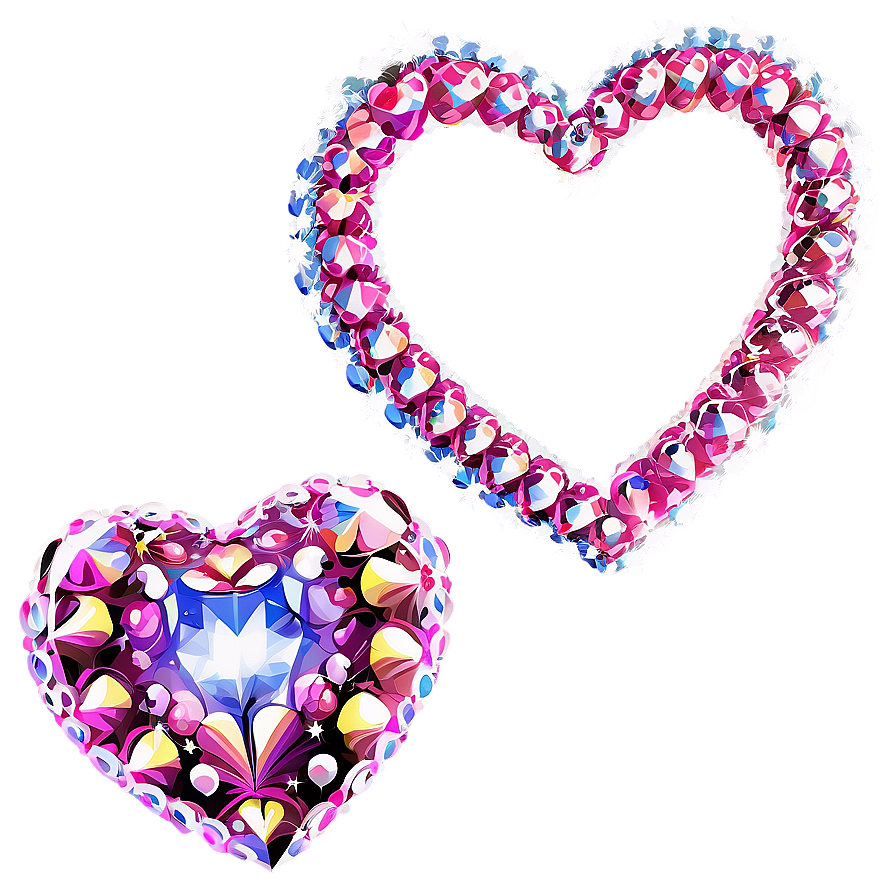 Sparkling Valentine Heart Png 8