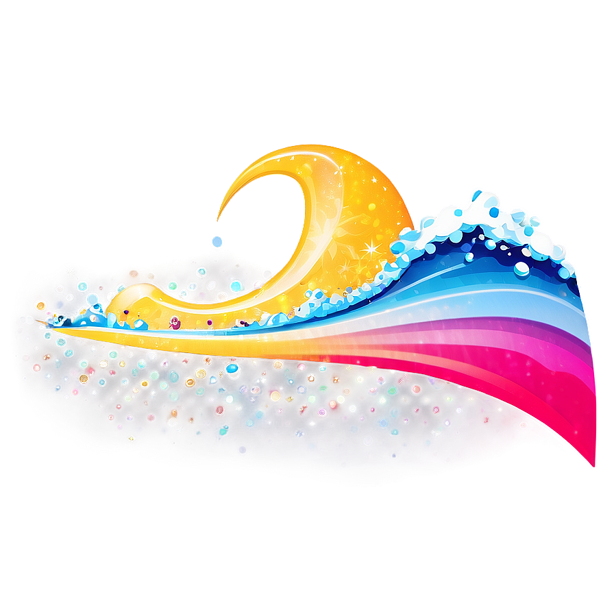 Sparkling Wave Emoji Png 66