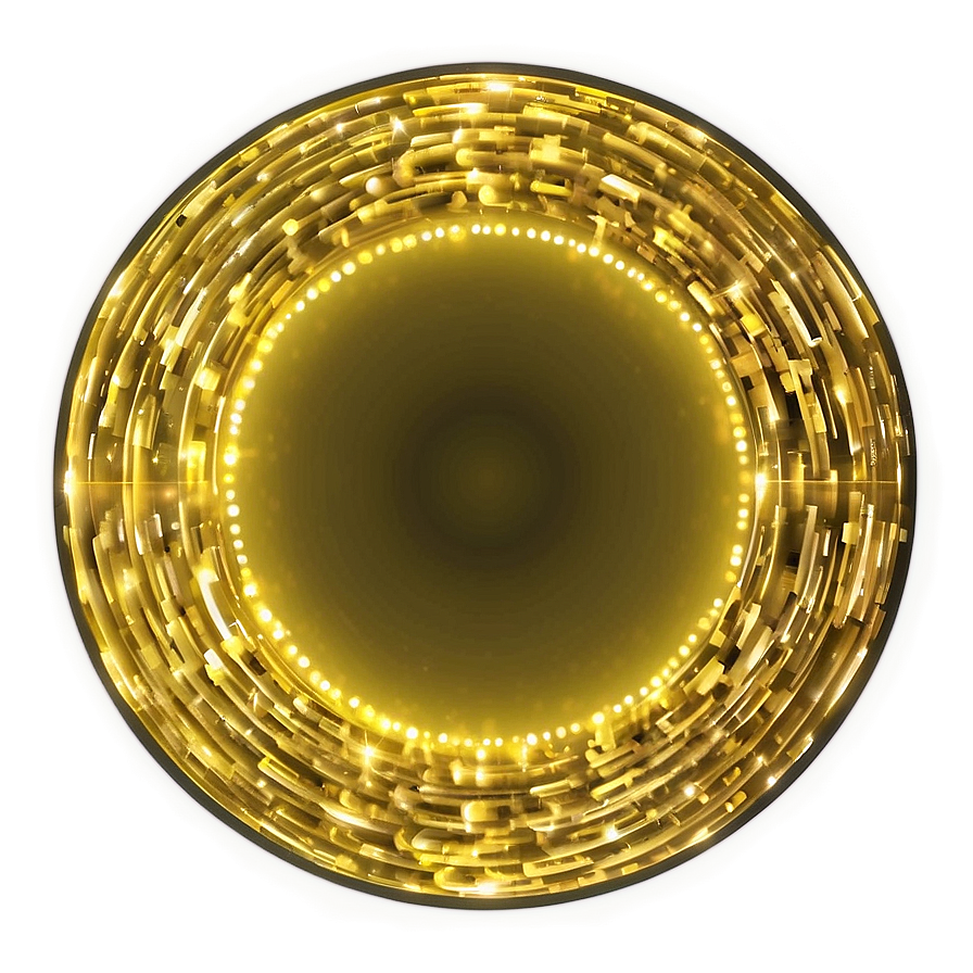 Sparkling Yellow Circle Perspective Png 06122024