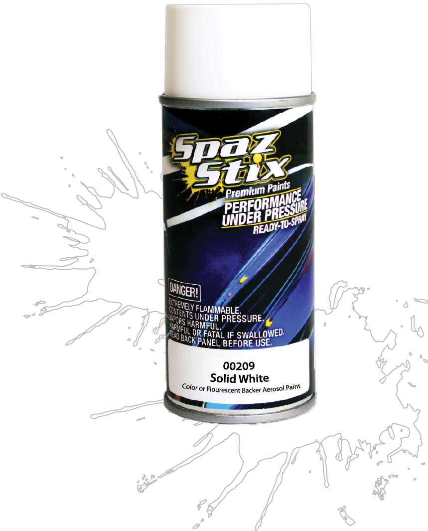 Spaz Stix Solid White Spray Paint Can