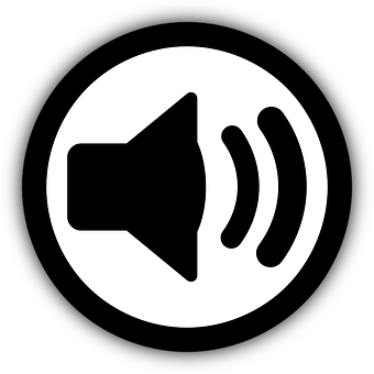 Speaker Icon Black Background PNG with transparent background