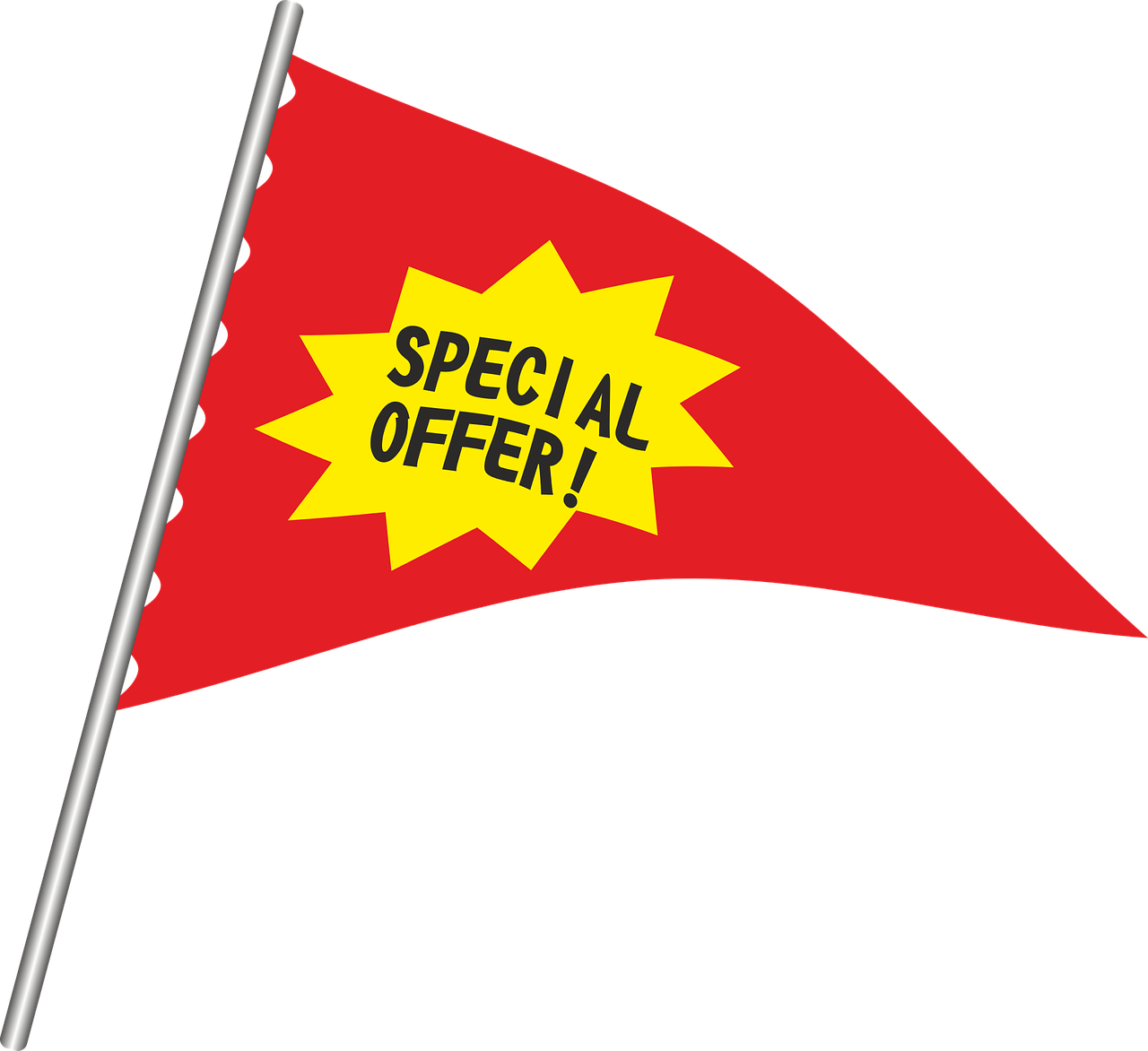 Special Offer Red Pennant Flag