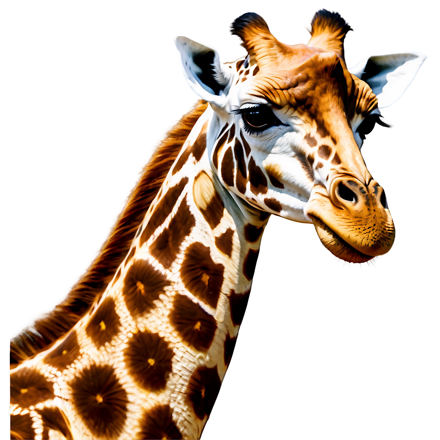 Speckled Giraffe Close-up Png 63