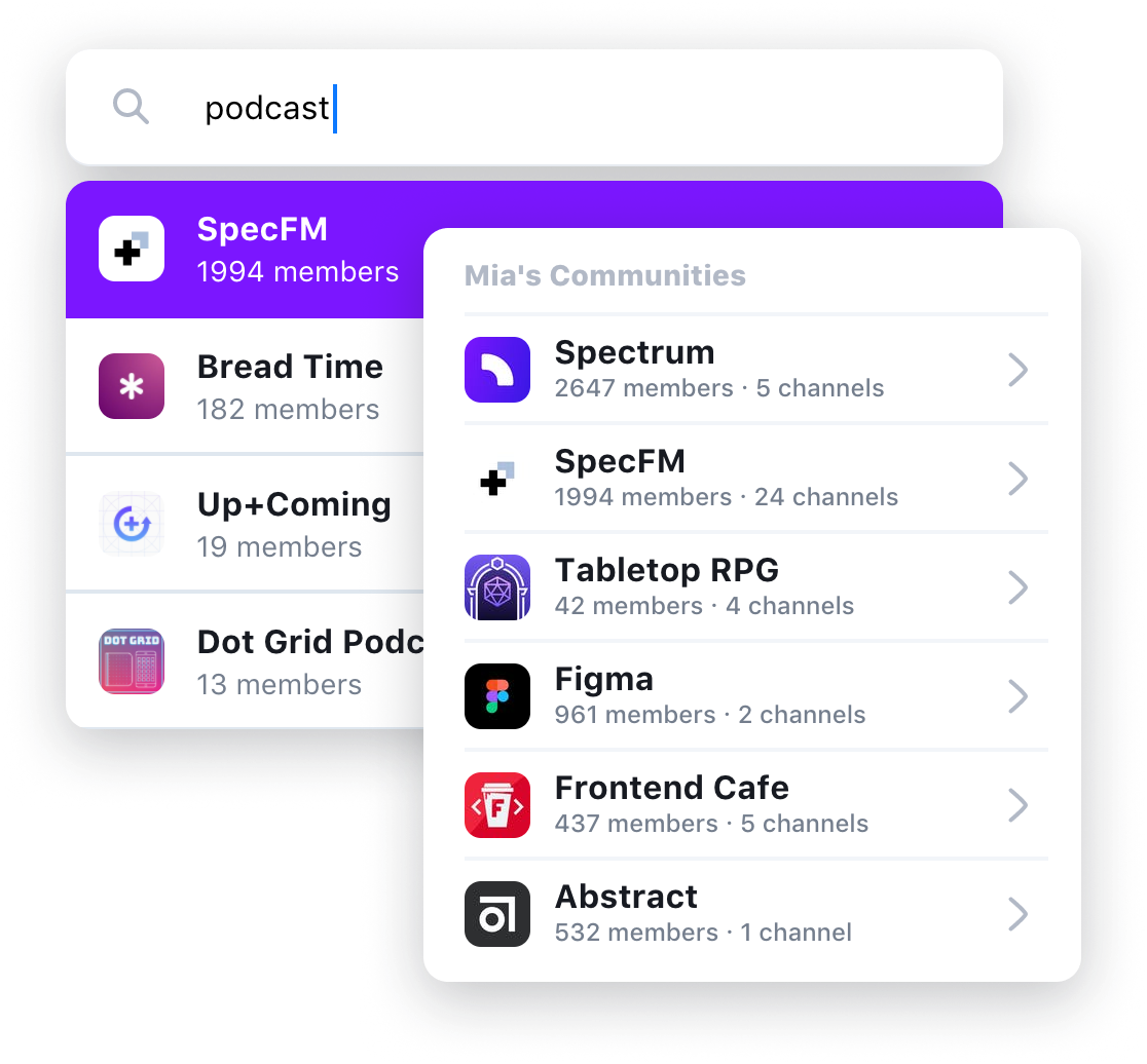 Spectrum Community App Interface