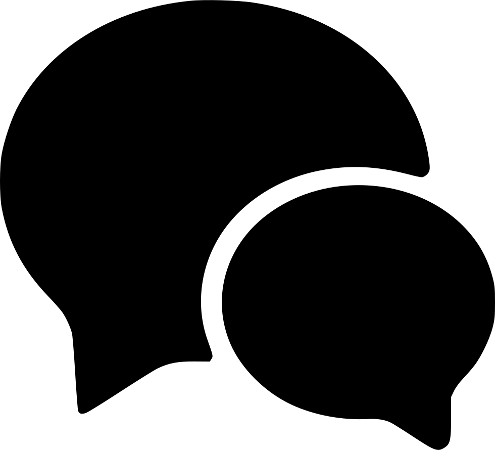 Speech Bubble Icon Black