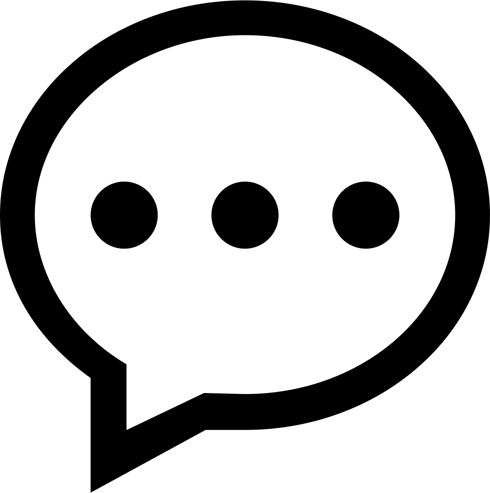 Speech Bubble Icon Black 980x986 PNG image with a transparent background, free high-resolution download