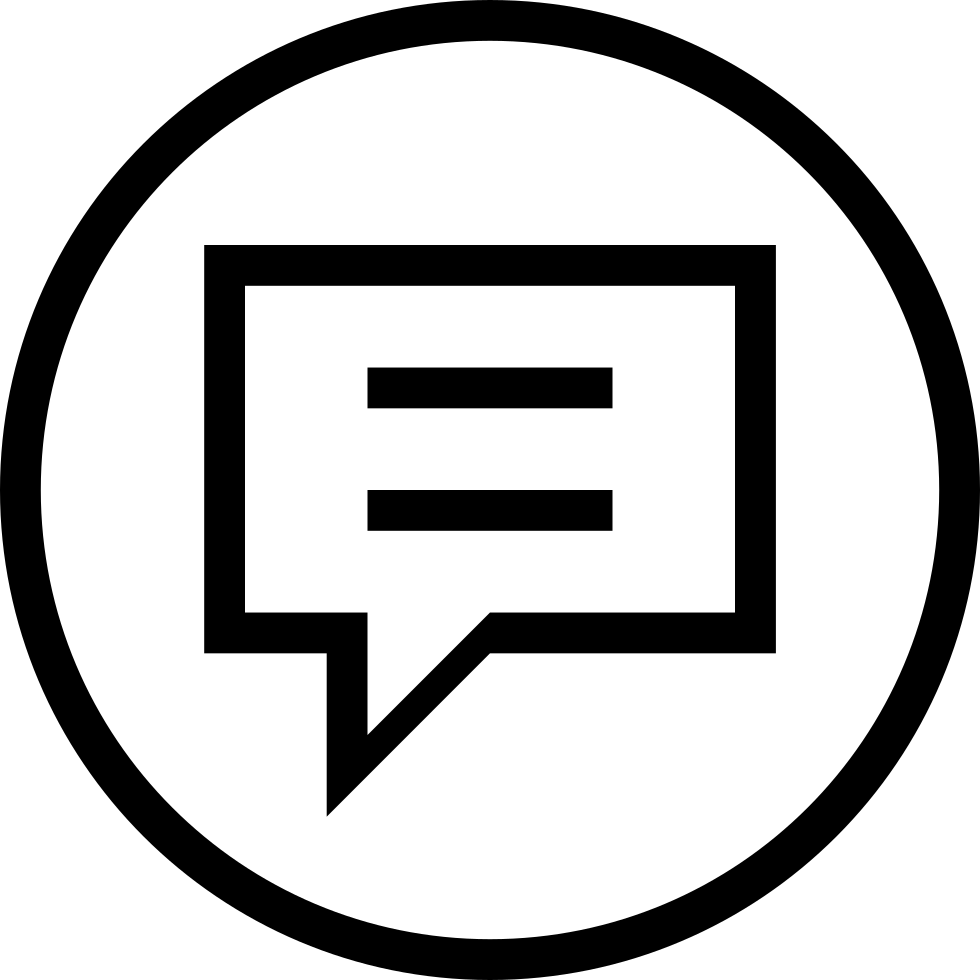 Speech Bubble Icon Black 980x980 PNG image with a transparent background, free high-resolution download