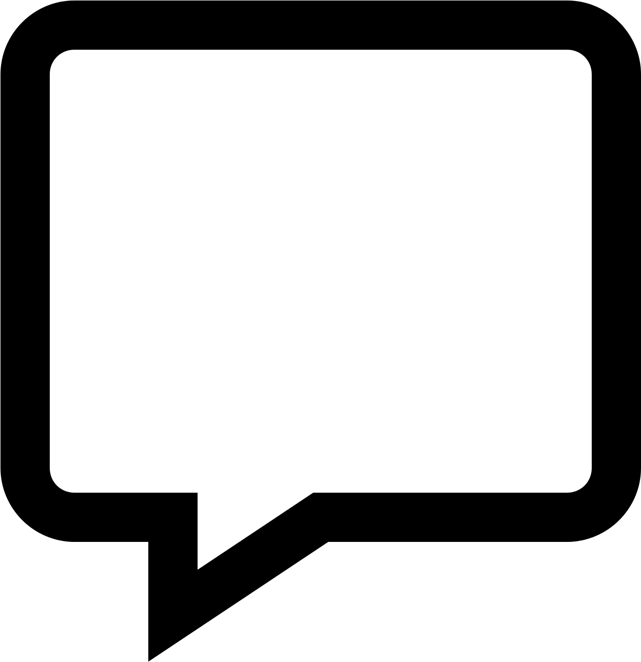 Speech Bubble Icon Black PNG with transparent background
